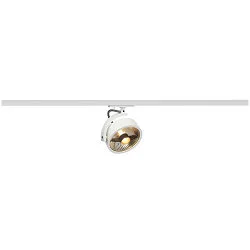1-fase spot KALU TRACK QPAR111 Incl. 1-Fase Adapter, cardanisch draaien, met Lamphouder GU10 IP20, wit
