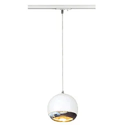 1-fase pendelarmatuur LIGHT EYE 150 QPAR 111 GU10, chroom, wit