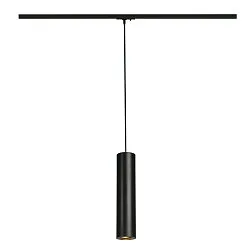 1-fase pendelarmatuur ENOLA B PD-1 down, cilindrisch GU10 IP20, zwart dimbaar