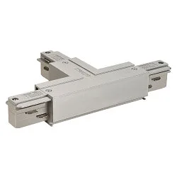 3-fase T-connector EUTRAC aarde rechts, aarde links, zilver