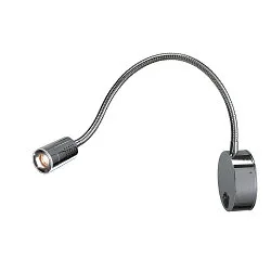 Display-armatuur DIO FLEX PLATE met schakelaar, met flexibele arm IP 20, chroom