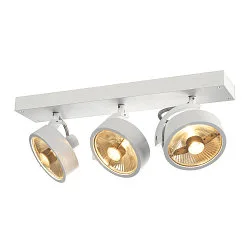 Wand- en plafondarmatuur KALU CW TRIPLE QPAR111 3-vlams, cardanisch draaien, met Lamphouder GU10 IP20, wit