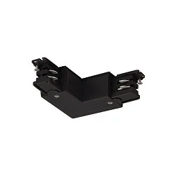 3-fase L-connector S-TRACK ON/OFF opbouwversie, aarde buiten, met voedermogelijkheid, instelbaar, schakelbaar, zwart