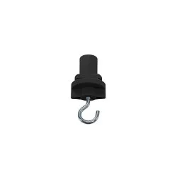 3-fase adapter S-TRACK geïsoleerd, met haak, mechanisch, universeel, zwart