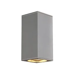 Wall luminaire BIG THEO UP-DOWN OUT ES111, square, GU10, max. 2x75W, silver grey