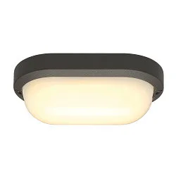 LED Outdoor luminaire TERANG 2 Wall-/Ceiling luminaire, oval, 120°, SMD LED, 3000K, IP44, anthracite