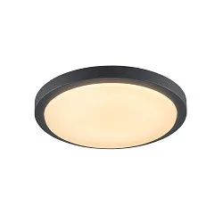 Plafondarmatuur voor buiten AINOS ROUND rond, met sensor IP44, antraciet 