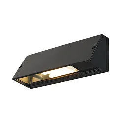 Wandarmatuur PEMA SQUARE E27 IP44, zwart