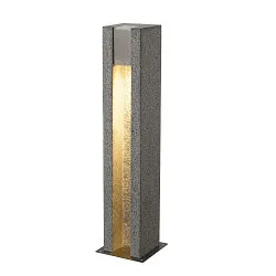 Staande armatuur voor buiten ARROCK SLOT hoekig, zijdelingse straling GU10 IP55, rvs, grijs, salt & pepper dimbaar
