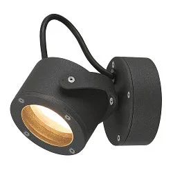 Wandarmatuur voor buitenshuis SITRA 360 WL GX53 IP44, antraciet dimbaar