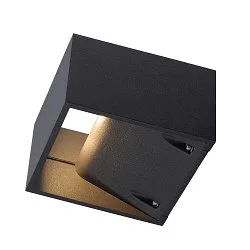 Wandarmatuur voor buitenshuis LOGS WALL up down, hoekig, indirect LED IP65, antraciet 