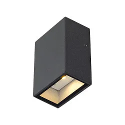 Wandarmatuur QUAD 1 hoekig LED IP44, antraciet