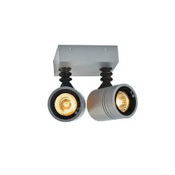 Outdoor luminaire NEW MYRA WALL SPOT Wall luminaire, 2xGU10, IP55, silver grey