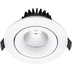 recessed luminaire VELIA TILT round IP44, white matt dimmable 11W 2700K