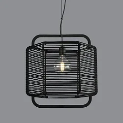 Pendelarmatuur CORDA 50 E27 IP20, zwart 