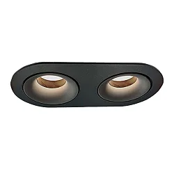 Downlight MUSCA 3947/21 2-vlams GU10 IP20, zwart