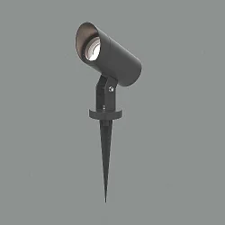 Armatuur met grondpen SEIREN met open kabel, kantelbaar GU10 IP65, antraciet dimbaar