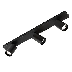 Spot bar GINA 3874/R3, 3 flames, 3x GU10 max. 10W, adjustable, black