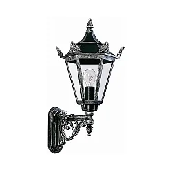 Wandarmatuur voor buitenshuis TYPE NO 1806 up E27 IP23, zwart dimbaar