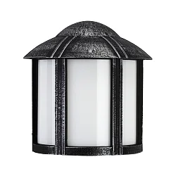 Wandarmatuur voor buitenshuis TYPE NO 3221 rond, zijdelingse straling E27 IP44, zwart dimbaar