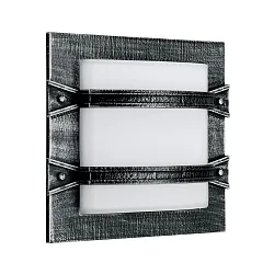 Wandarmatuur voor buitenshuis TYPE NO 6262 2-voudig, met omslag E27 IP44, zwart dimbaar