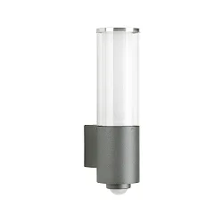 Wandarmatuur voor buitenshuis TYPE NO 0311 cilindrisch, met bewegingsmelder E27 IP44, antraciet