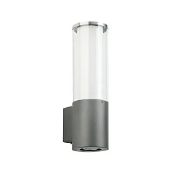Outdoor Wall luminaire Type No. 0321, IP44, E27, lower light GU10 PAR16 50W, stainless steel, stainless steel / anthracite