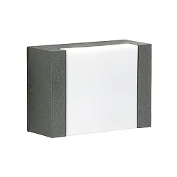 Wandarmatuur voor buitenshuis TYPE NO 0331 plat, dimbaar IP54, antraciet dimbaar