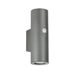 Outdoor Wall spot Type No. 2481 with motion sensor - 2-sided, wide/wide, IP44, 2x GU10 PAR16 50W, rigid, anthracite