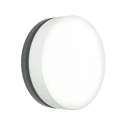 Wand- en plafondarmatuur TYPE NO 6308 rond, medium IP65, antraciet, opaal 