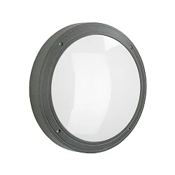 Wandarmatuur voor buitenshuis TYPE NO 6438 met bewegingsmelder IP65, antraciet, opaal dimbaar