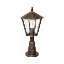 Sokkelarmatuur TYPE NO 0529 E27 IP44, bruin, Messing gesatineerd dimbaar