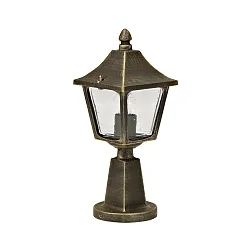 Sokkelarmatuur TYPE NO 0540 hoekig E27 IP44, zwart dimbaar