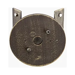 Hoeksteun TYPE NO 1005 rond, bruin, Messing gesatineerd
