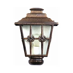 Wandarmatuur voor buitenshuis TYPE NO 3227 halfrond E27 IP23, bruin, Messing gesatineerd dimbaar