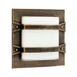 Wand- en plafondarmatuur TYPE NO 6262 2-voudig, met omslag E27 IP44, bruin, Messing gesatineerd dimbaar