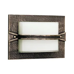 Wand- en plafondarmatuur TYPE NO 6263 1-voudig, met omslag E27 IP44, bruin, Messing gesatineerd dimbaar