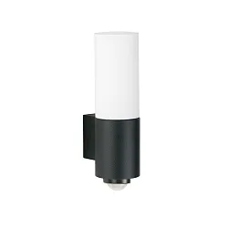 Wandarmatuur voor buitenshuis TYPE NO 0278 dimbaar, met Bewegingsmelder IP54, zwart mat dimbaar