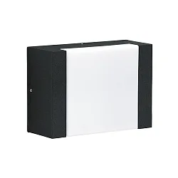 Wandarmatuur voor buitenshuis TYPE NO 0331 plat, dimbaar IP54, zwart mat dimbaar