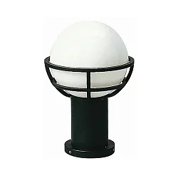 Sokkelarmatuur TYPE NO 0520 rond E27 IP44, zwart mat dimbaar