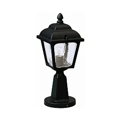 Sokkelarmatuur TYPE NO 0536 hoekig E27 IP44, zwart mat dimbaar
