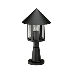 Sokkelarmatuur TYPE NO 0539 rond E27 IP44, zwart mat dimbaar