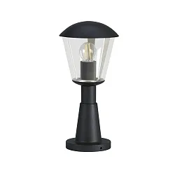 Sokkelarmatuur TYPE NO 0554 rond, slagvast E27 IP54, zwart mat dimbaar