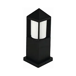 Sokkelarmatuur TYPE NO 0556 hoekig E27 IP44, zwart mat dimbaar