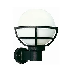 Wandarmatuur voor buitenshuis TYPE NO 0612 rond E27 IP44, zwart mat dimbaar