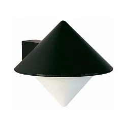 Wandarmatuur voor buitenshuis TYPE NO 0617 E27 IP44, zwart mat dimbaar