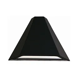 Wandarmatuur voor buitenshuis TYPE NO 0673 down E27 IP44, zwart mat dimbaar