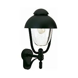 Wandarmatuur voor buitenshuis TYPE NO 0688 up E27 IP44, zwart mat dimbaar