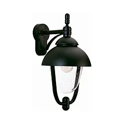 Wandarmatuur voor buitenshuis TYPE NO 0689 down E27 IP44, zwart mat dimbaar