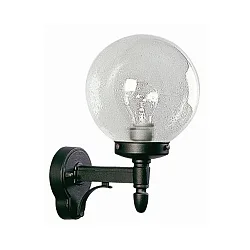 Wandarmatuur voor buitenshuis TYPE NO 0698 rond E27 IP44, zwart mat dimbaar